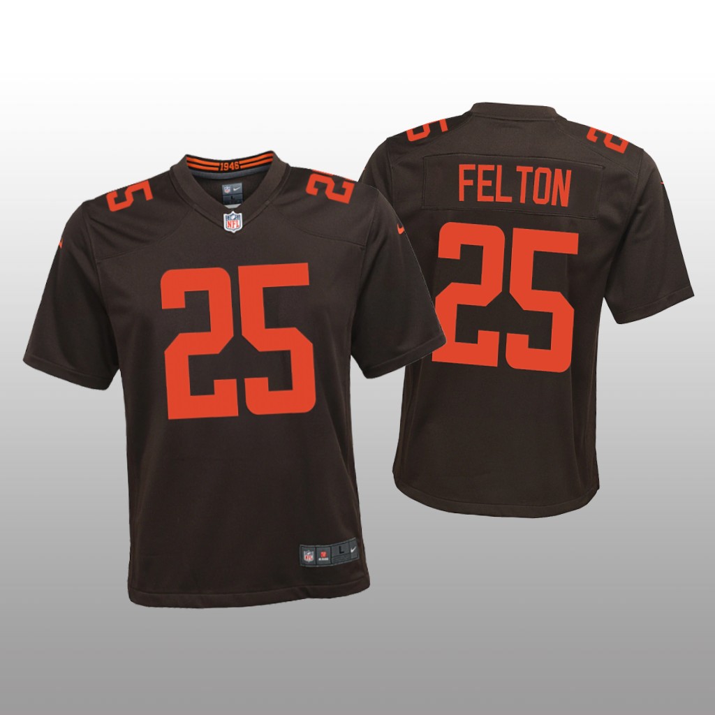 Cleveland Browns Demetric Felton Brown Jersey Alternate Game - Youth