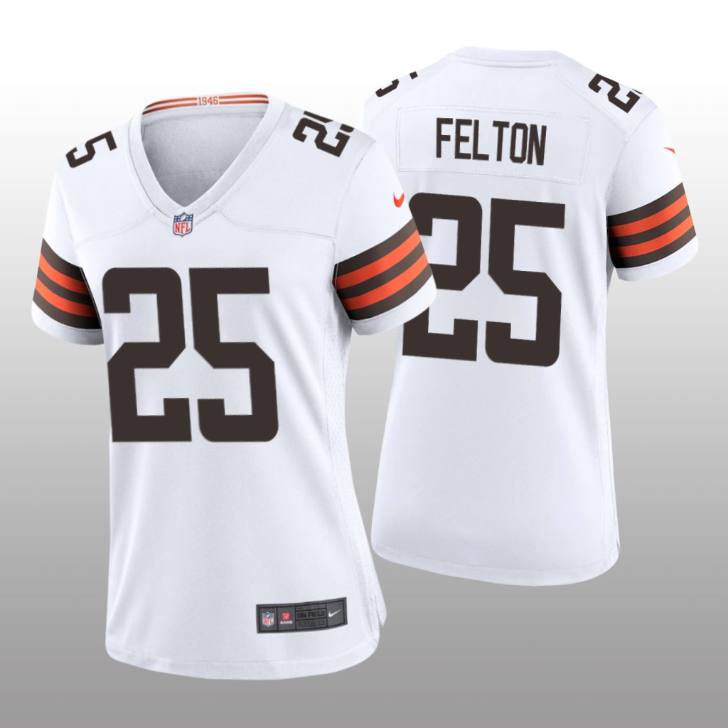 Cleveland Browns Demetric Felton White Jersey Game - Women's