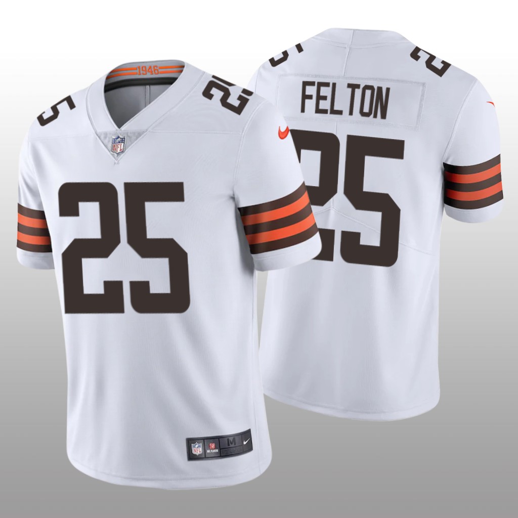 Cleveland Browns Demetric Felton White Jersey Vapor Limited - Men's