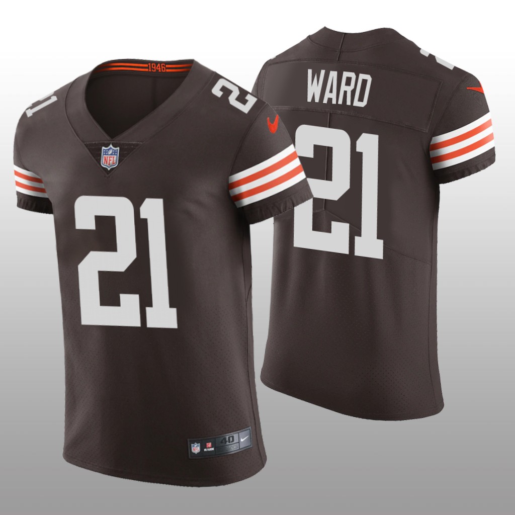 Cleveland Browns Denzel Ward Brown Jersey Vapor Elite Men's