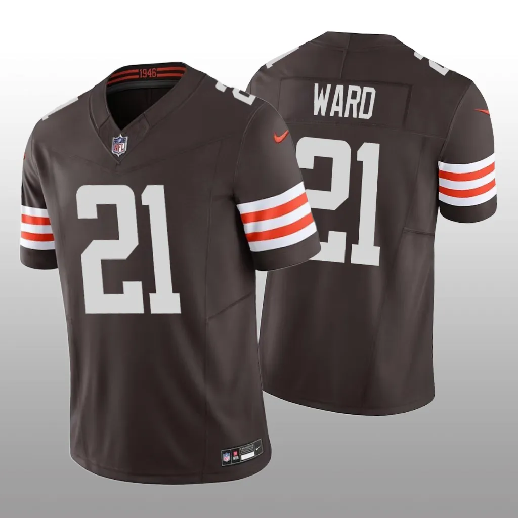 Cleveland Browns Denzel Ward Brown Jersey Vapor F.U.S.E. Limited - Men's