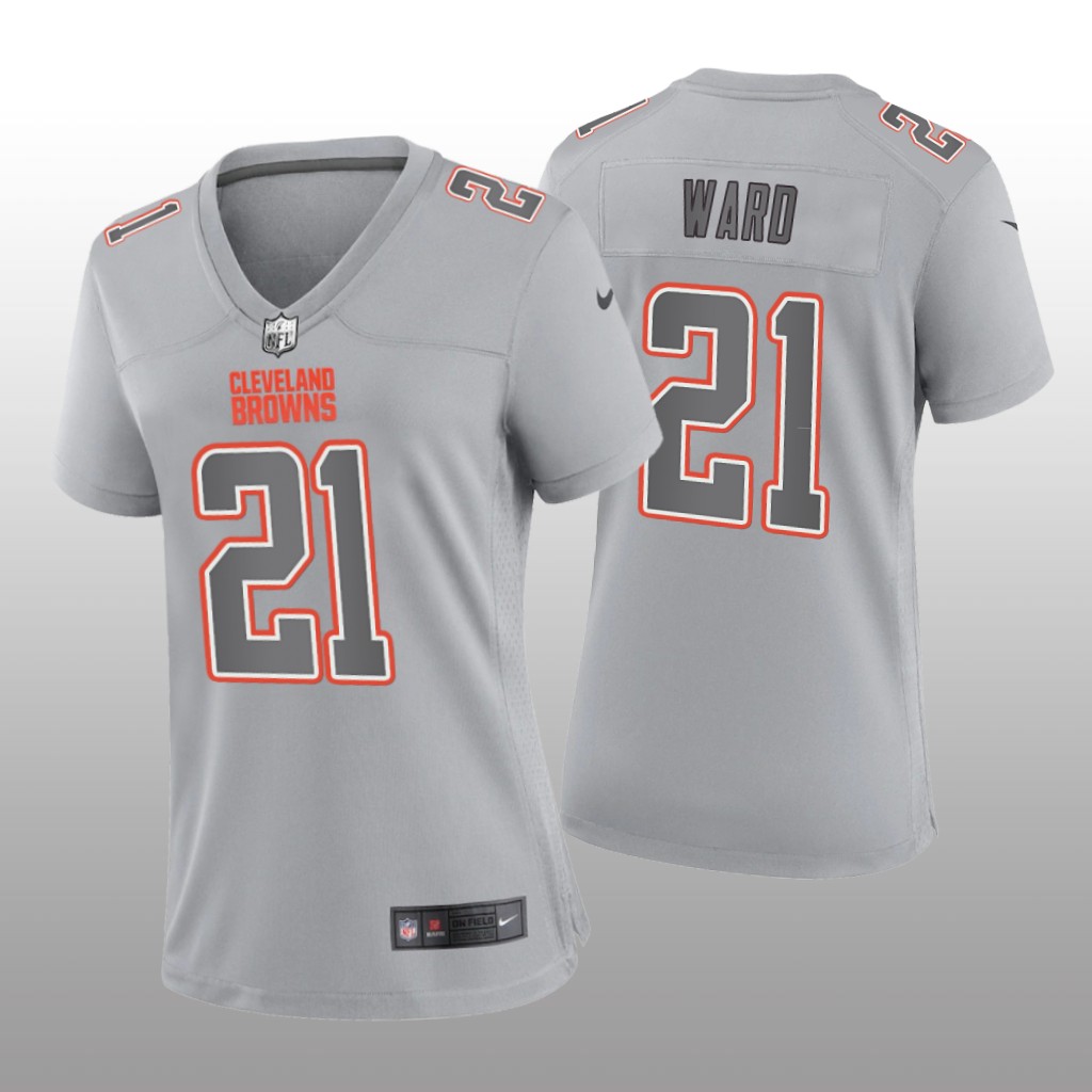 Cleveland Browns Denzel Ward Gray Jersey Atmosphere Fashion Game - Women's