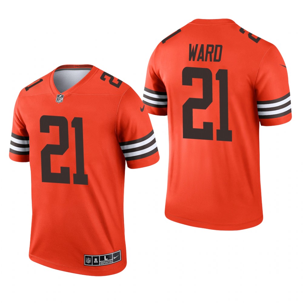 Cleveland Browns Denzel Ward Orange Jersey Inverted Legend - Men's