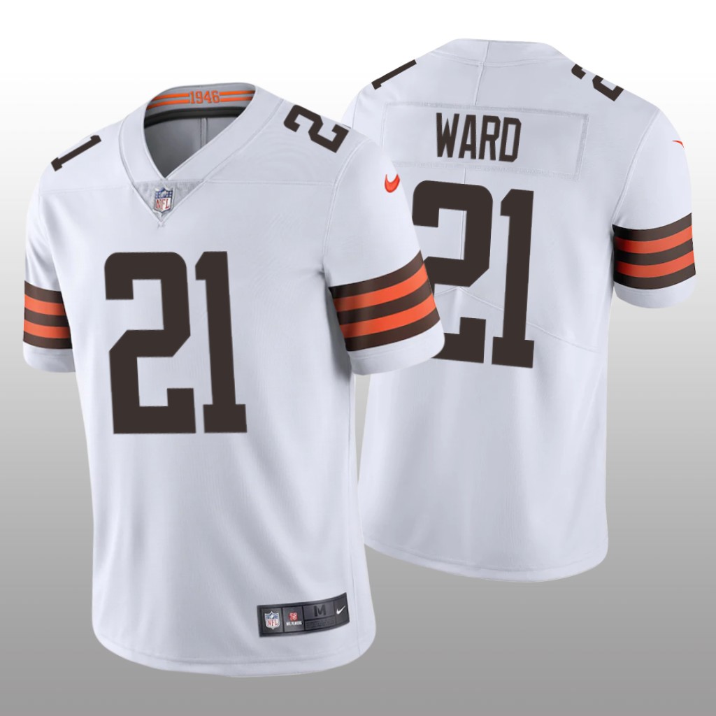 Cleveland Browns Denzel Ward White Jersey 2020 Vapor Limited - Men's