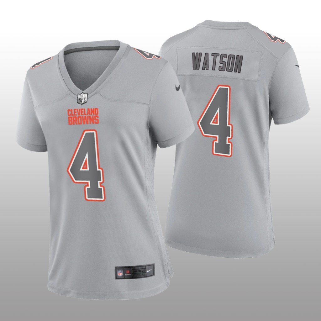 Cleveland Browns Deshaun Watson Gray Jersey Atmosphere Fashion Game - Women's