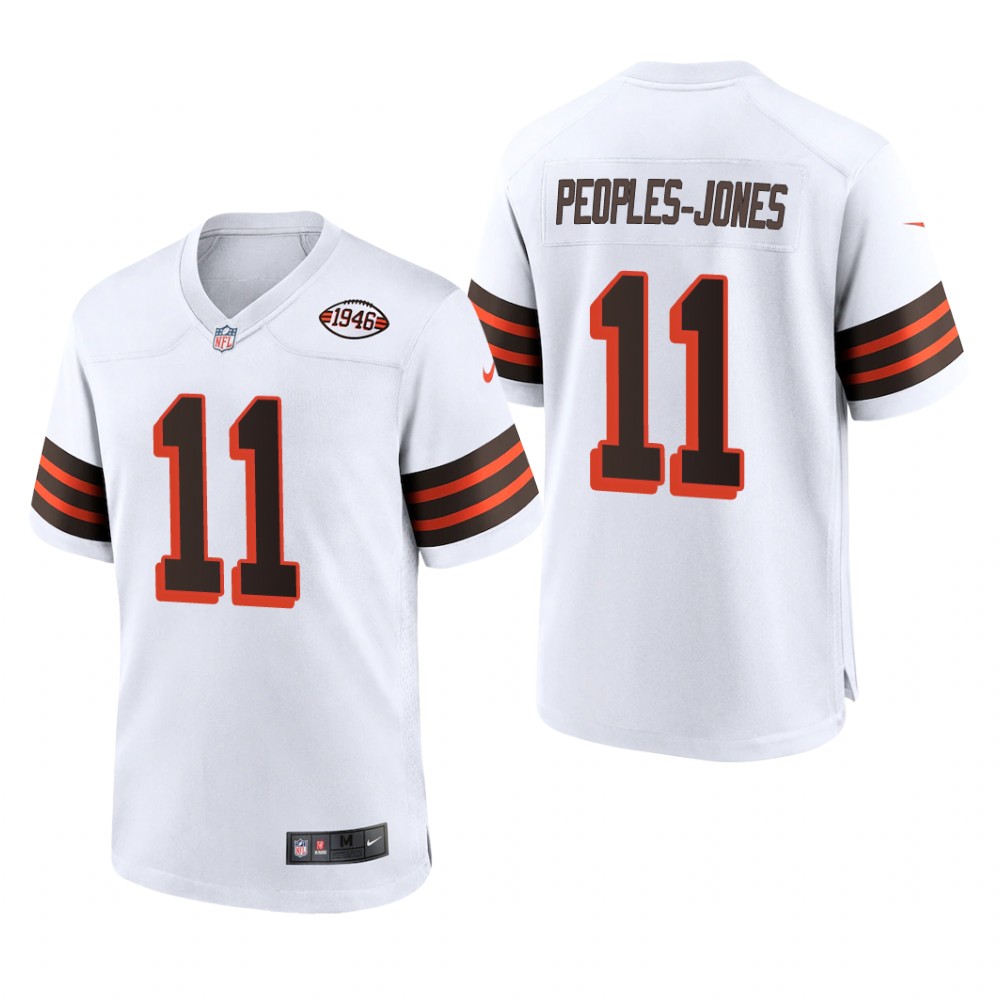 Cleveland Browns Donovan Peoples-Jones White Alternate Game Jersey 1946 Collection - Men's