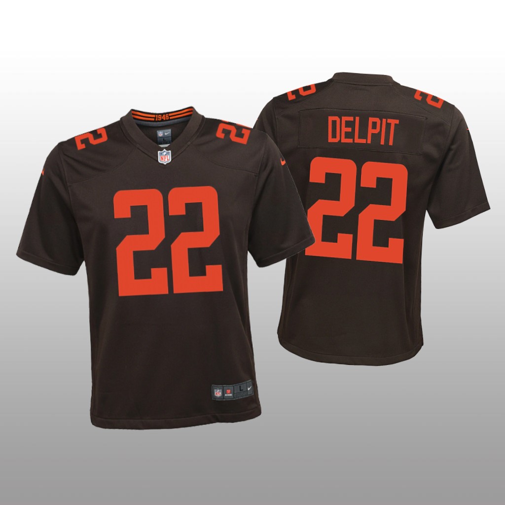 Cleveland Browns Grant Delpit Brown Jersey Alternate Game - Youth
