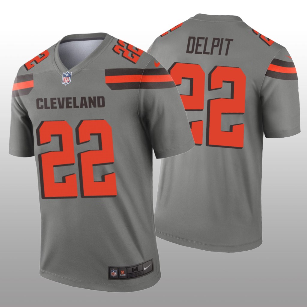 Cleveland Browns Grant Delpit Gray Jersey Inverted Legend - Men's