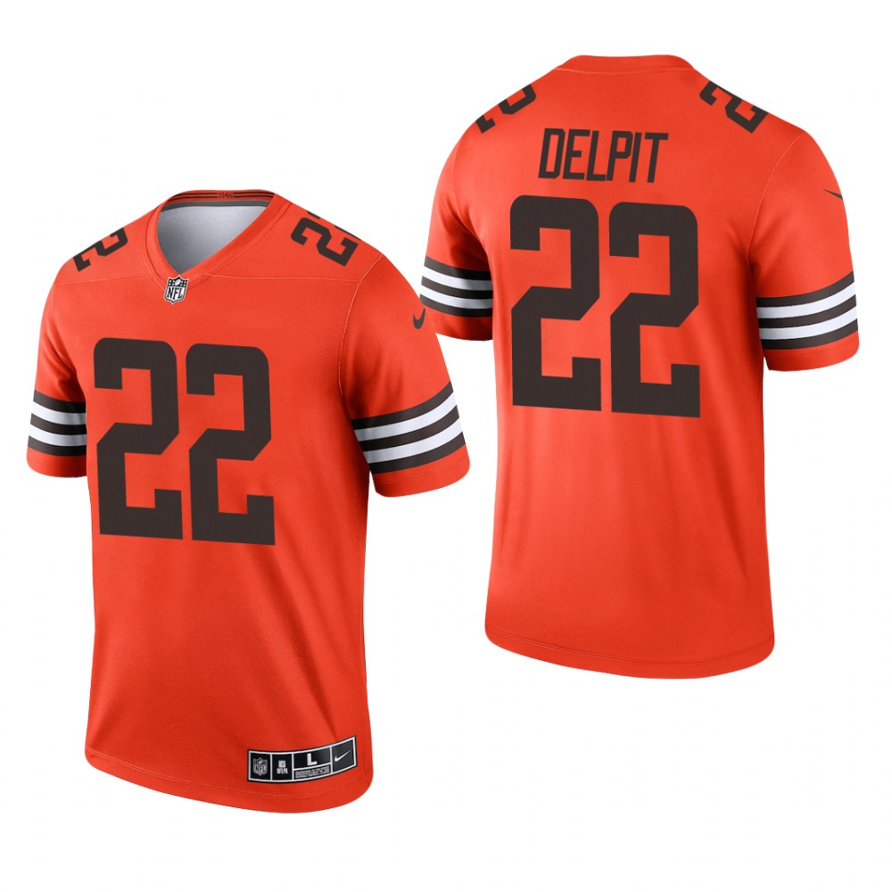 Cleveland Browns Grant Delpit Orange Jersey Inverted Legend - Men's