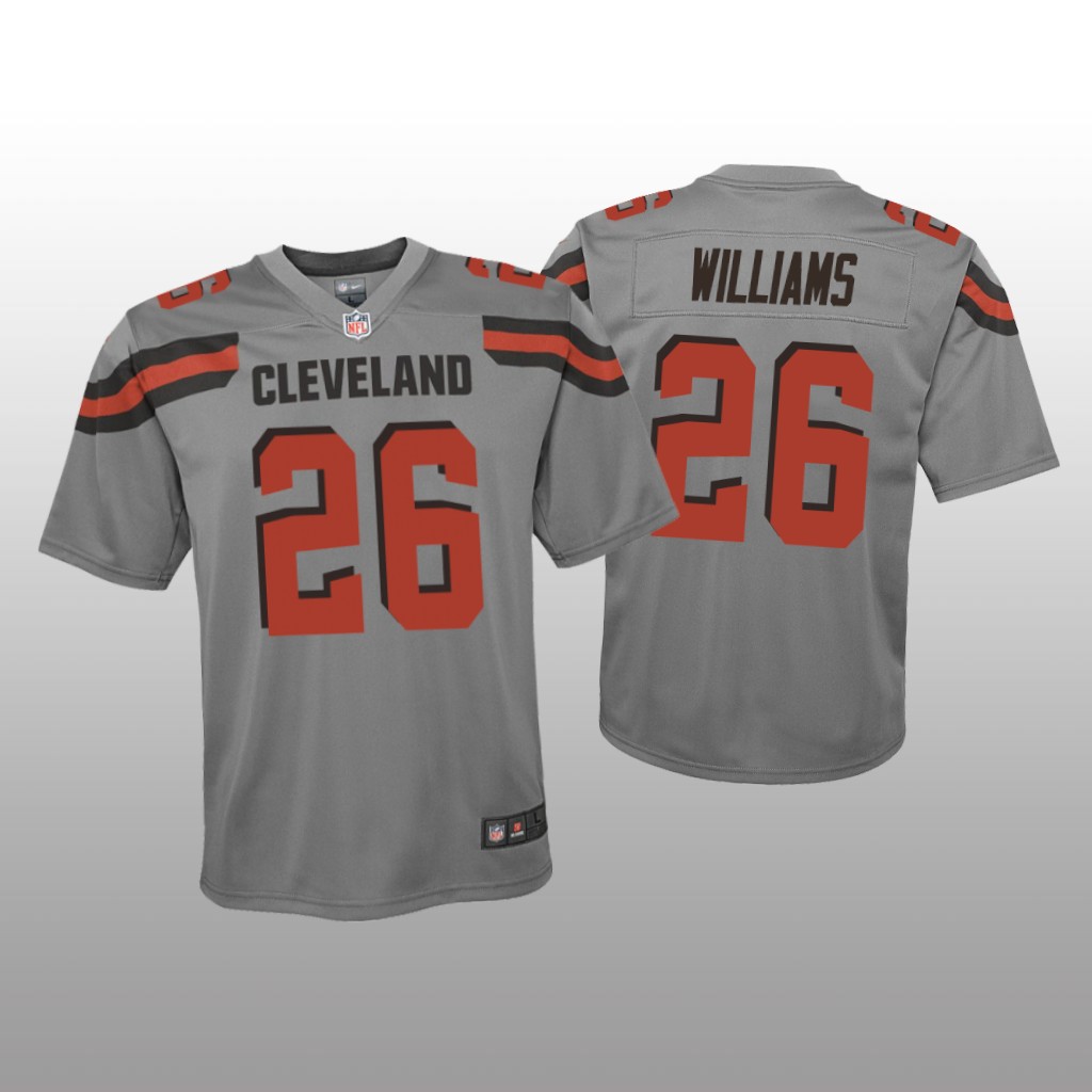 Cleveland Browns Greedy Williams Gray Jersey Inverted Game - Youth