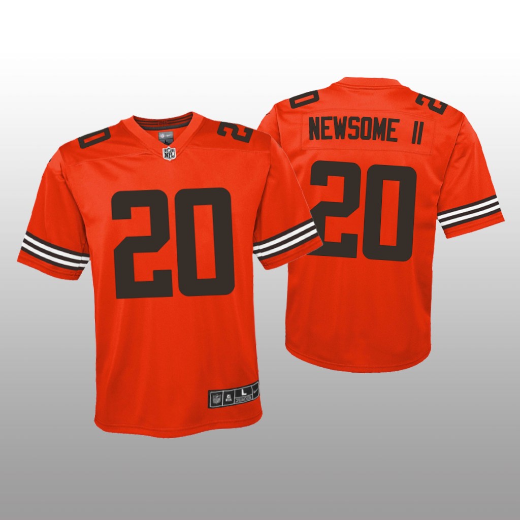 Cleveland Browns Greg Newsome II Orange Jersey Inverted Game - Youth