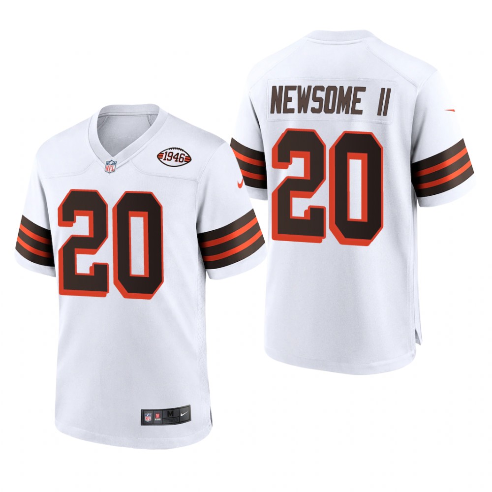 Cleveland Browns Greg Newsome II White Alternate Game Jersey 1946 Collection - Men's