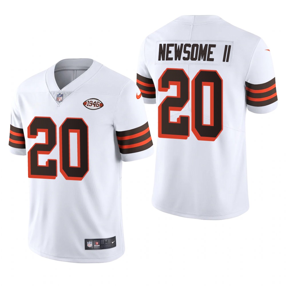 Cleveland Browns Greg Newsome II White Jersey 1946 Collection Vapor Limited - Men's