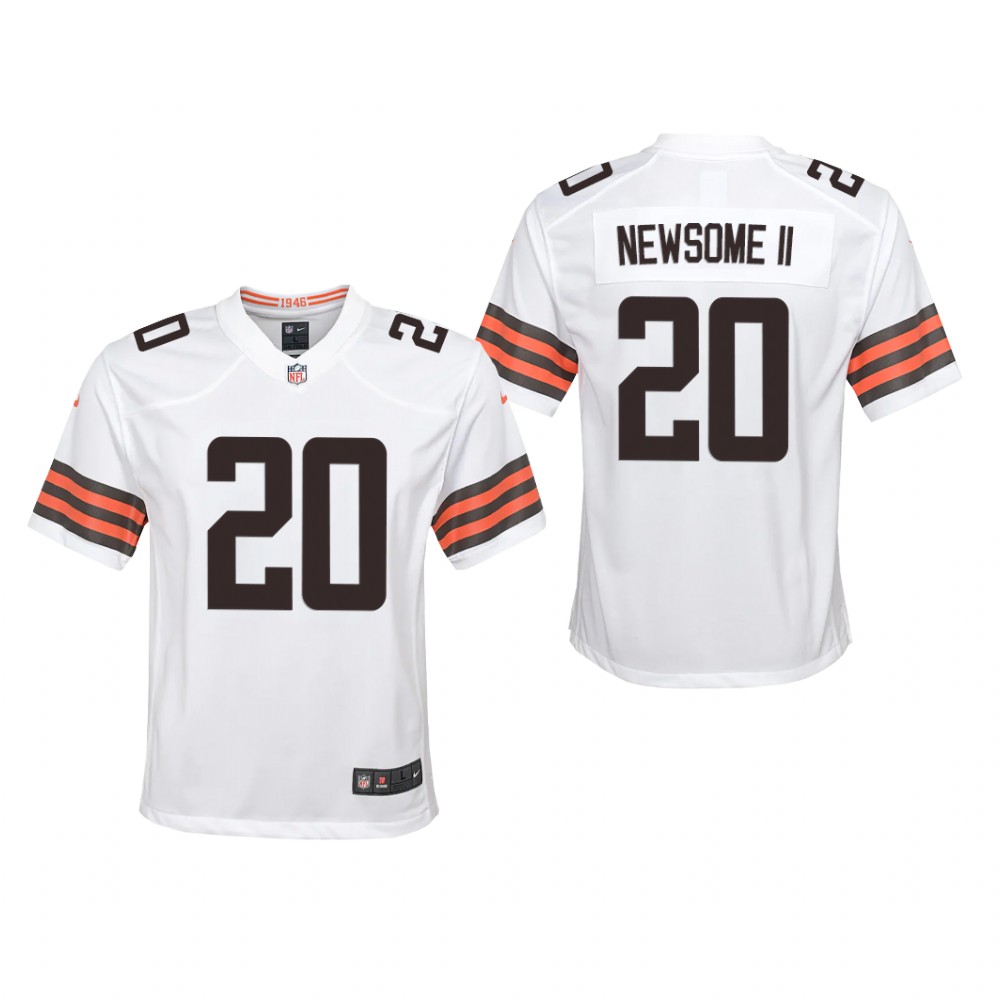 Cleveland Browns Greg Newsome II White Jersey Game - Youth