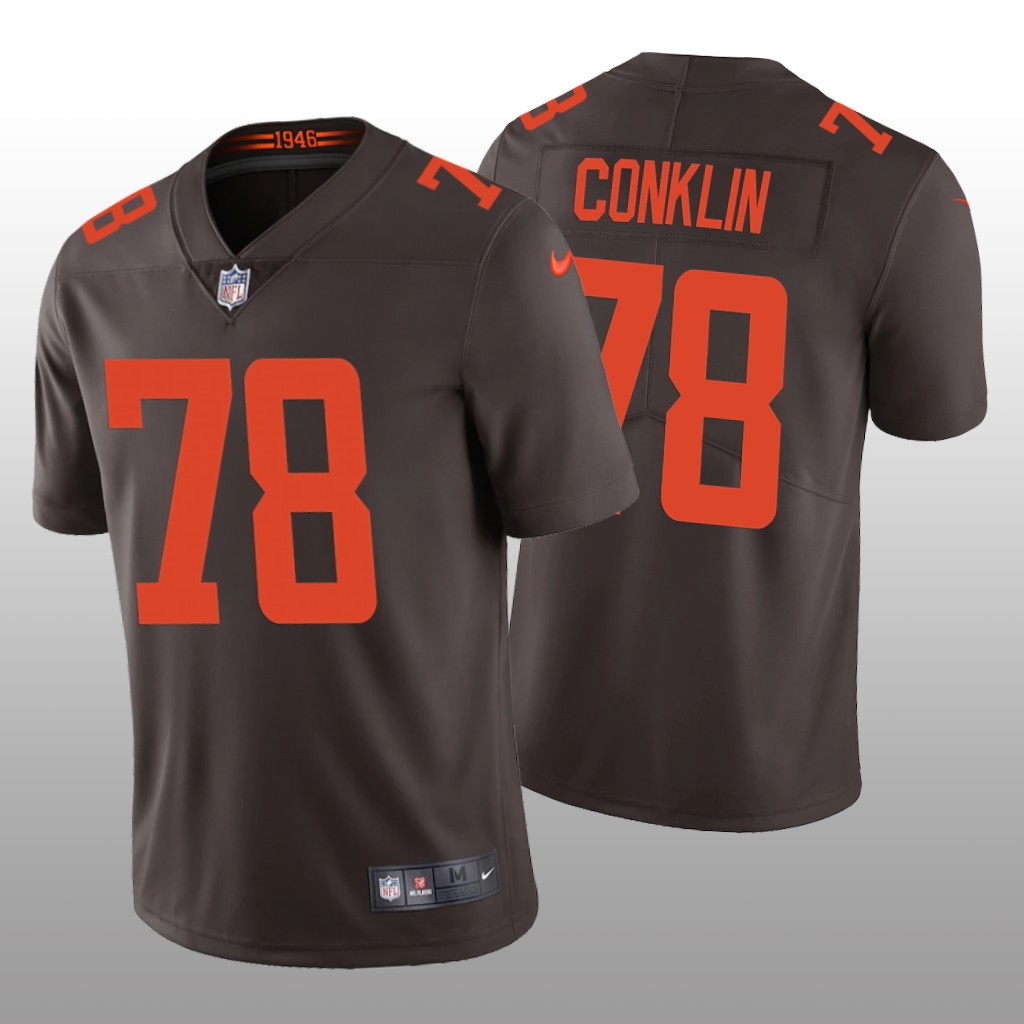 Cleveland Browns Jack Conklin Brown Jersey Vapor Limited - Men's