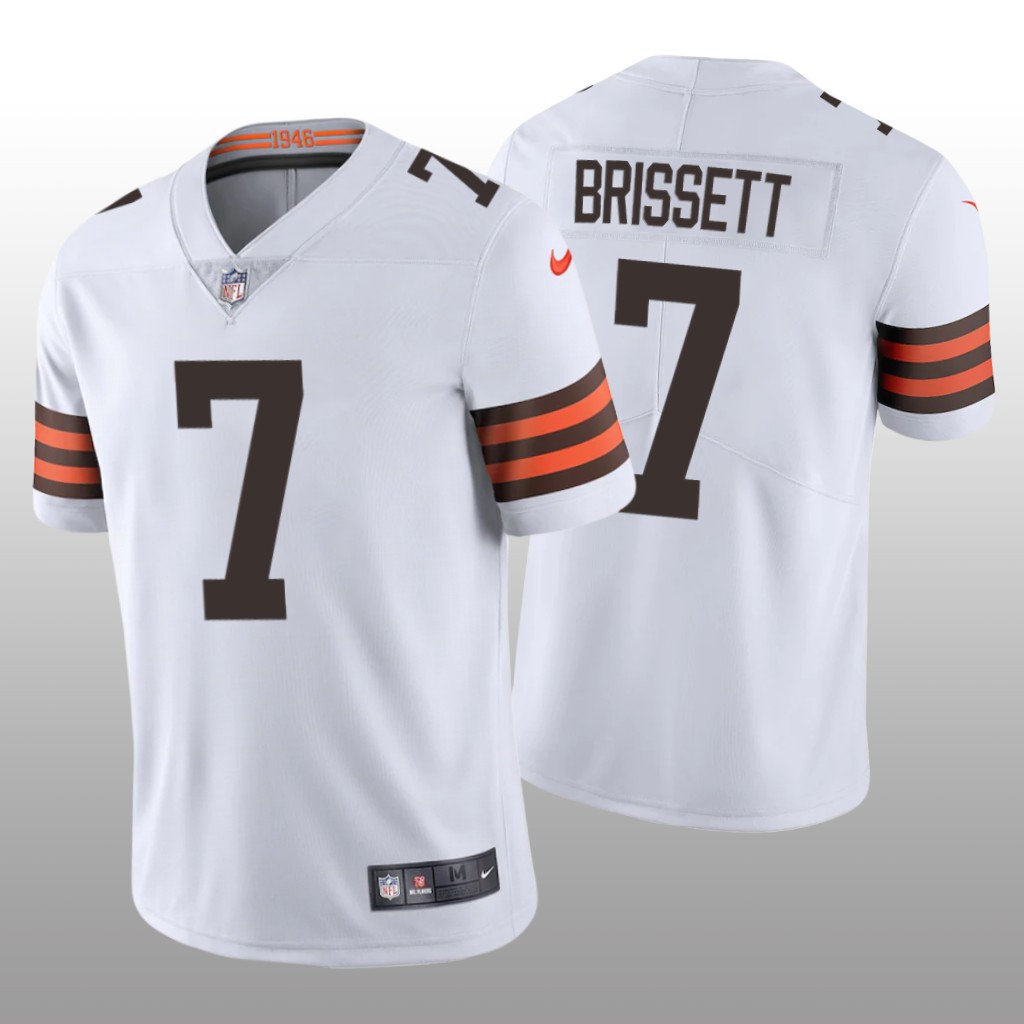 Cleveland Browns Jacoby Brissett White Jersey Vapor Limited - Men's