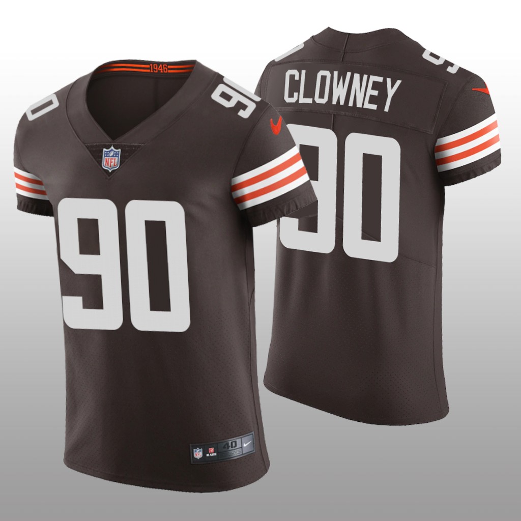 Cleveland Browns Jadeveon Clowney Brown Jersey Vapor Elite Men's