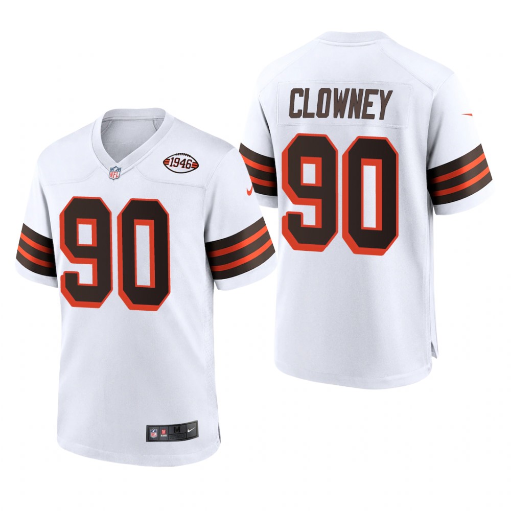 Cleveland Browns Jadeveon Clowney White Alternate Game Jersey 1946 Collection - Men's