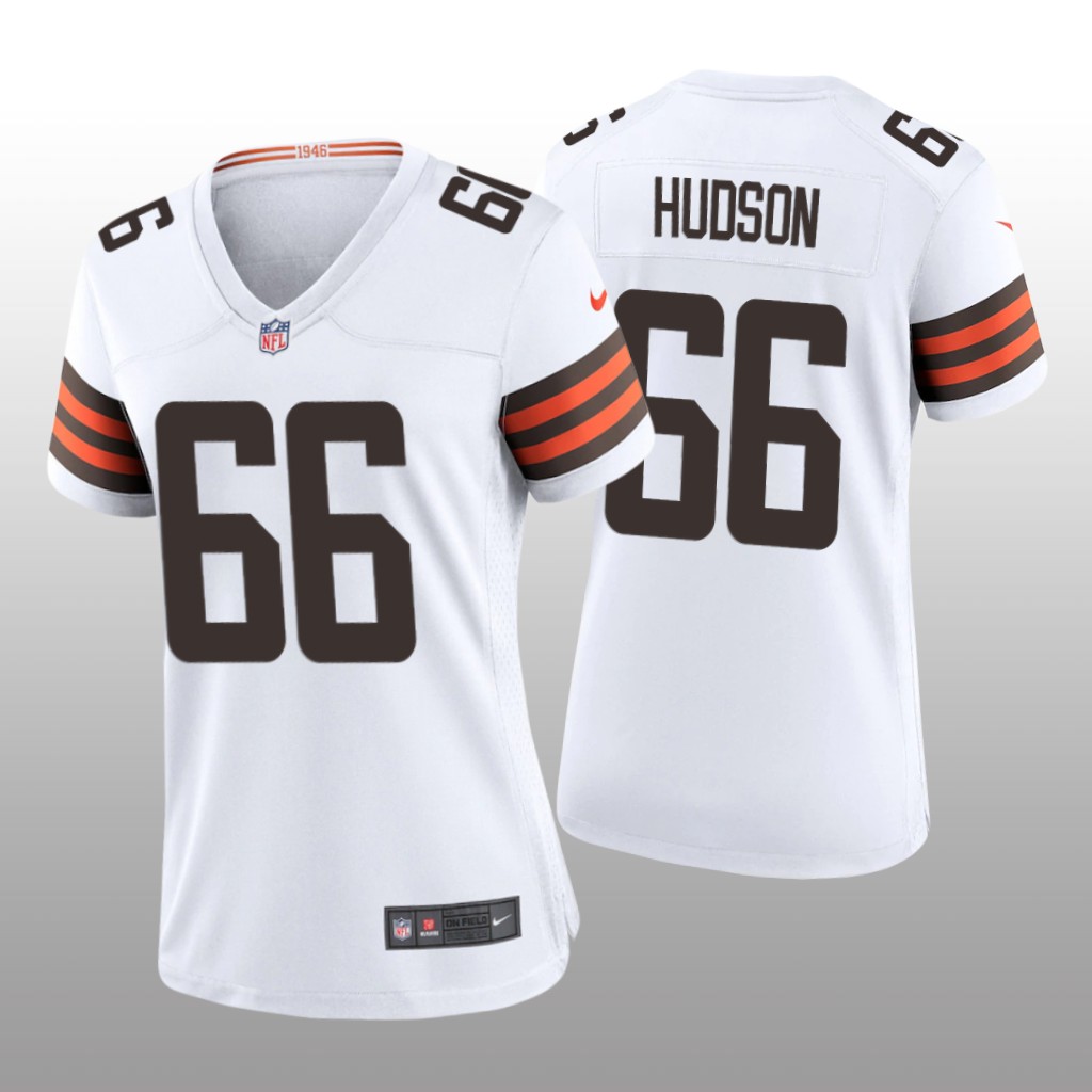 Cleveland Browns James Hudson White Jersey Game - Women's