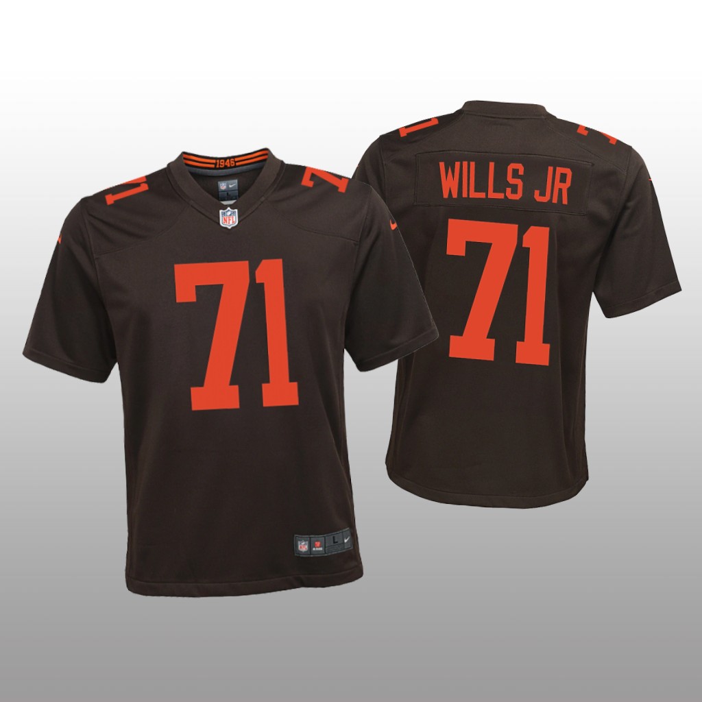 Cleveland Browns Jedrick Wills Brown Jersey Alternate Game - Youth