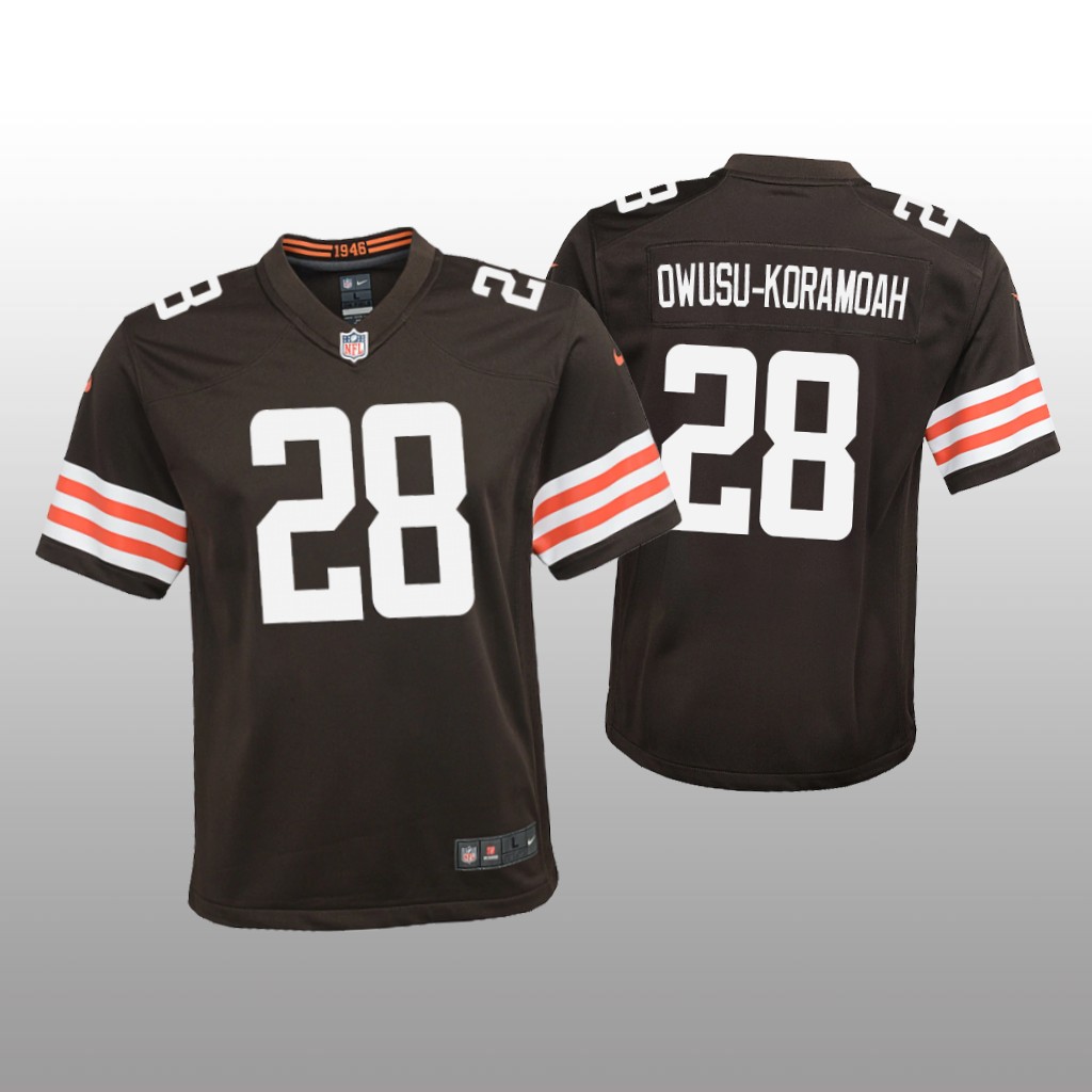 Cleveland Browns Jeremiah Owusu-Koramoah Brown Jersey Game - Youth