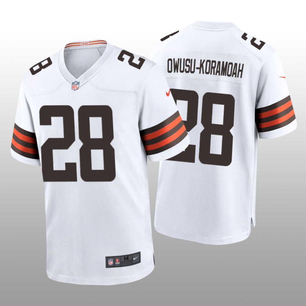 Cleveland Browns Jeremiah Owusu-Koramoah White Jersey Game - Men's