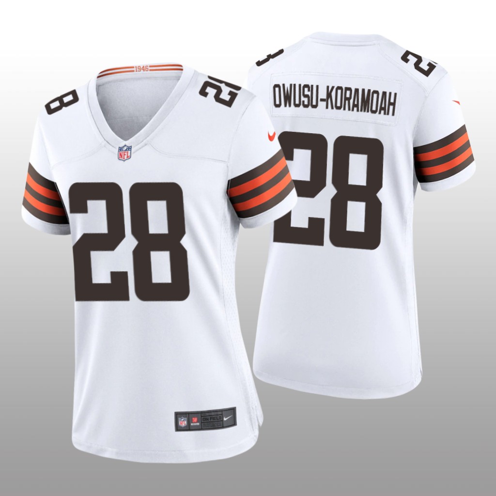 Cleveland Browns Jeremiah Owusu-Koramoah White Jersey Game - Women's