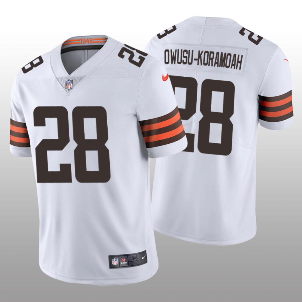 Cleveland Browns Jeremiah Owusu-Koramoah White Jersey Vapor Limited - Men's