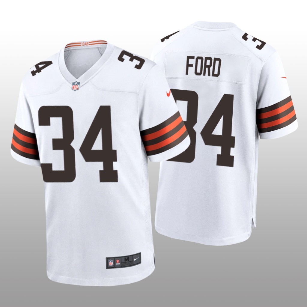 Cleveland Browns Jerome Ford White Jersey Game - Men's