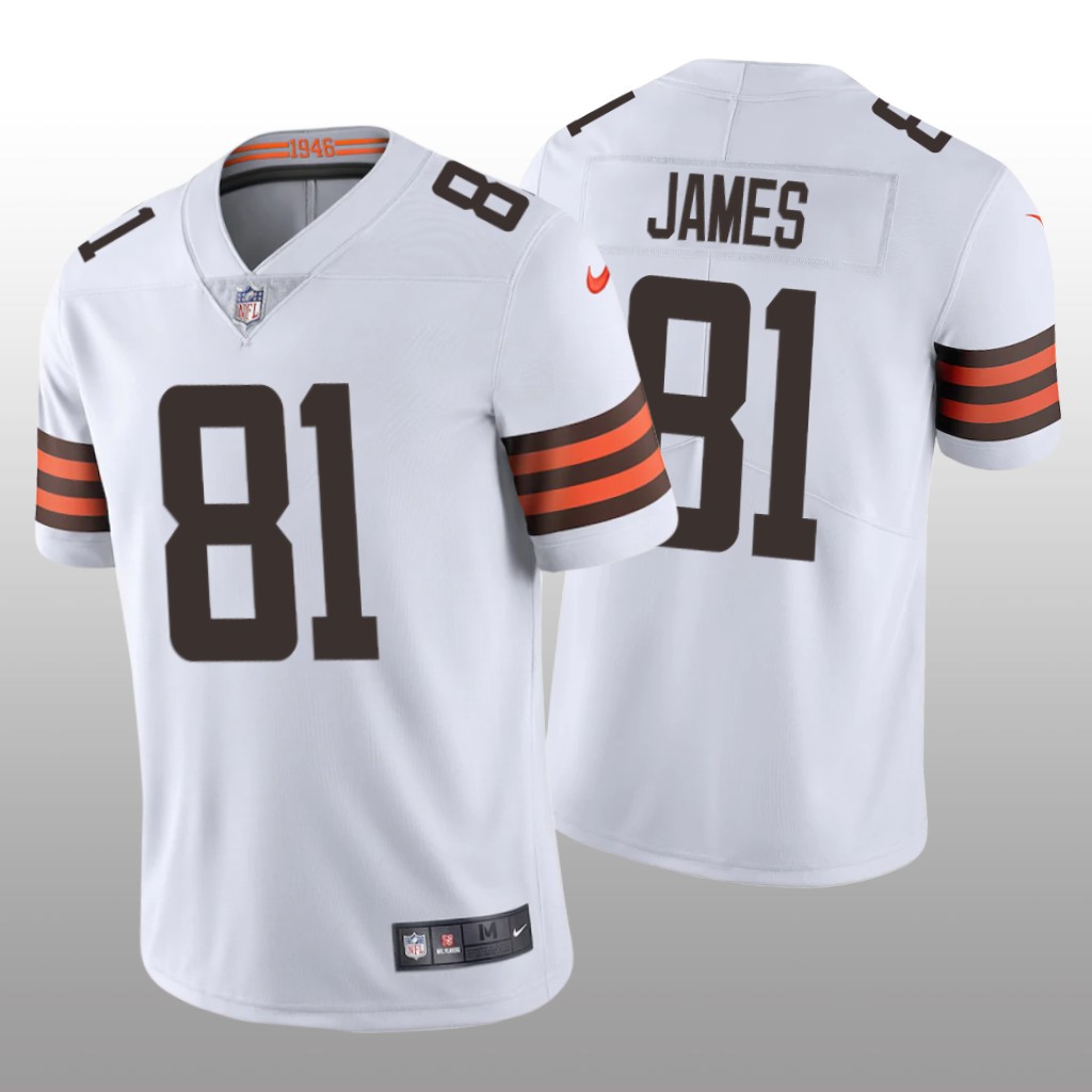 Cleveland Browns Jesse James White Jersey Vapor Limited - Men's