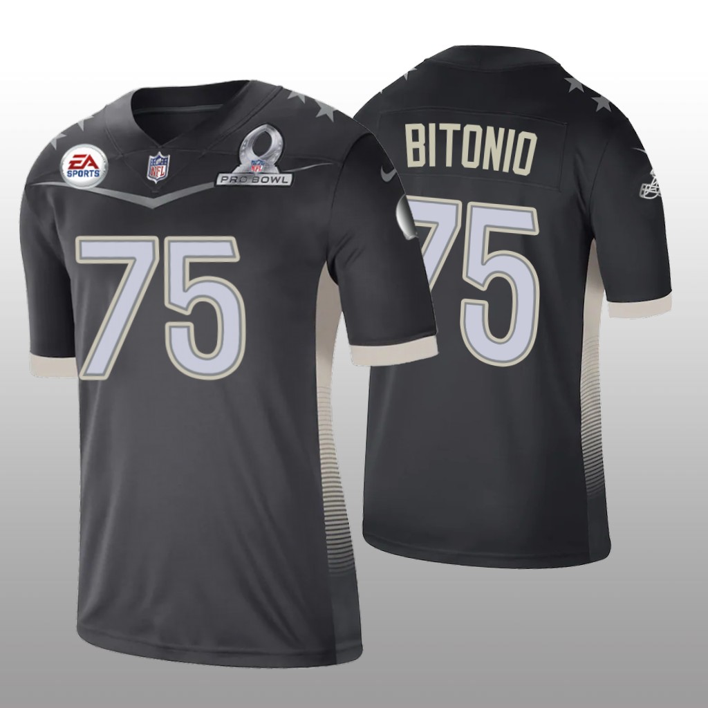 Cleveland Browns Joel Bitonio Anthracite Jersey 2021 AFC Pro Bowl Game - Men's