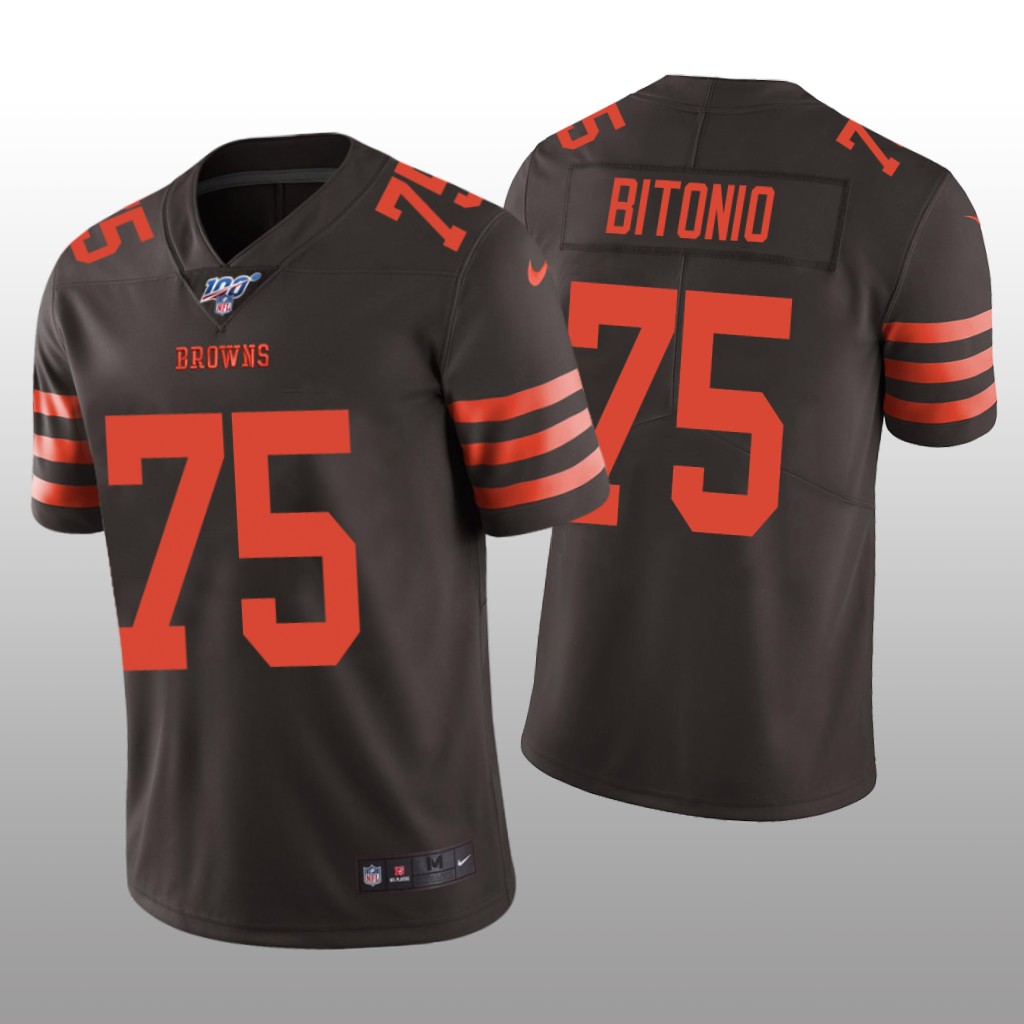 Cleveland Browns Joel Bitonio Brown Color Rush Limited Jersey 100th Season - Men's