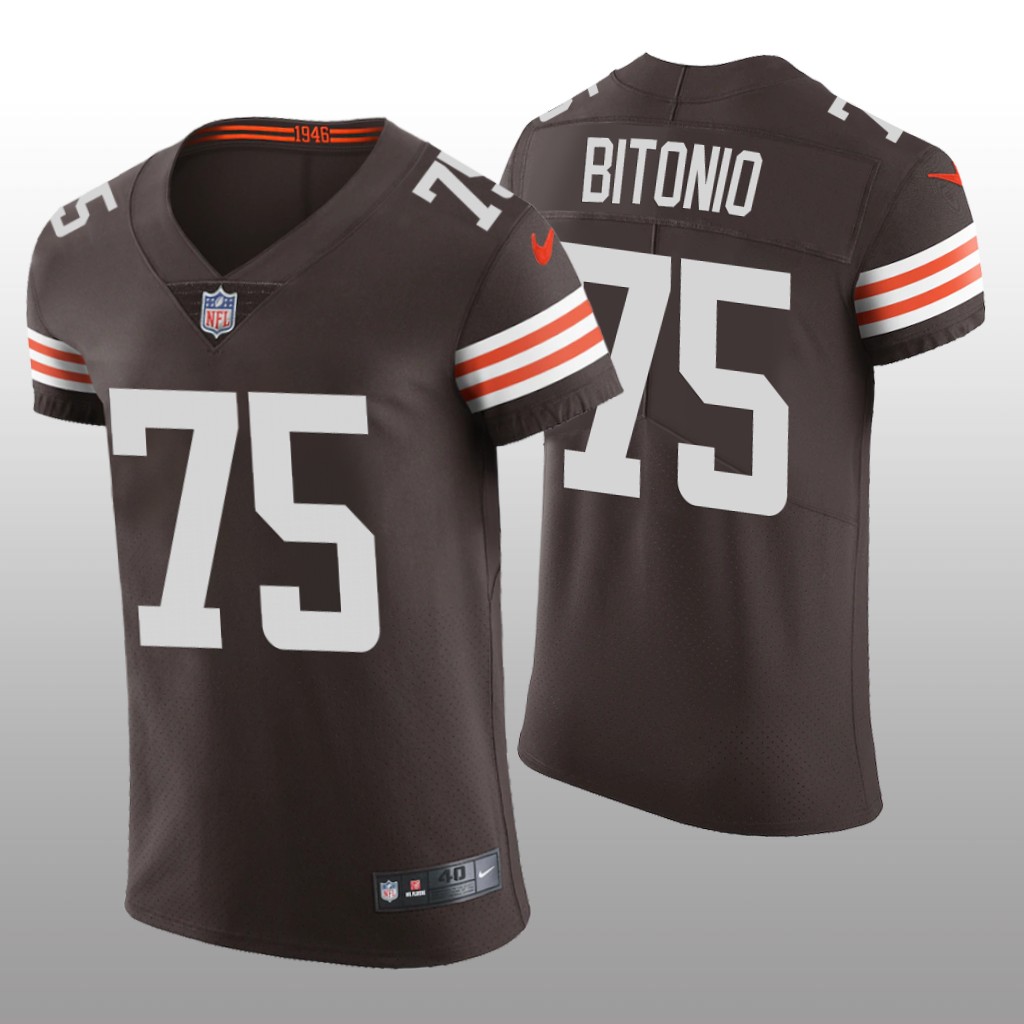Cleveland Browns Joel Bitonio Brown Jersey Vapor Elite Men's