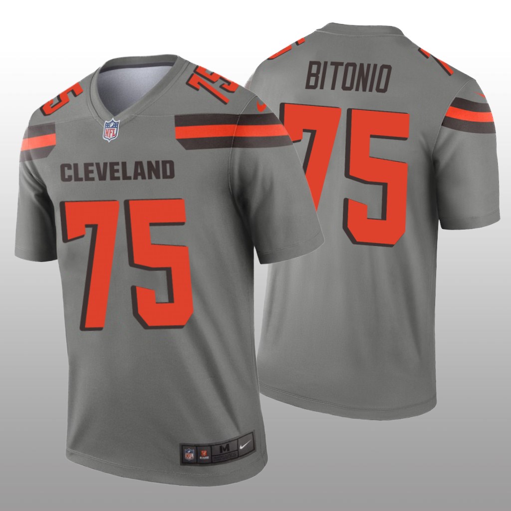 Cleveland Browns Joel Bitonio Gray Jersey Inverted Legend - Men's