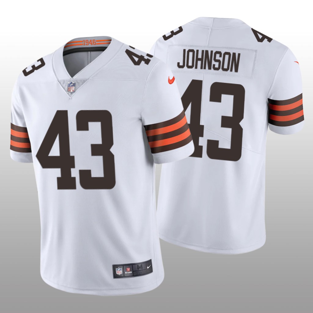 Cleveland Browns John Johnson White Jersey Vapor Limited - Men's