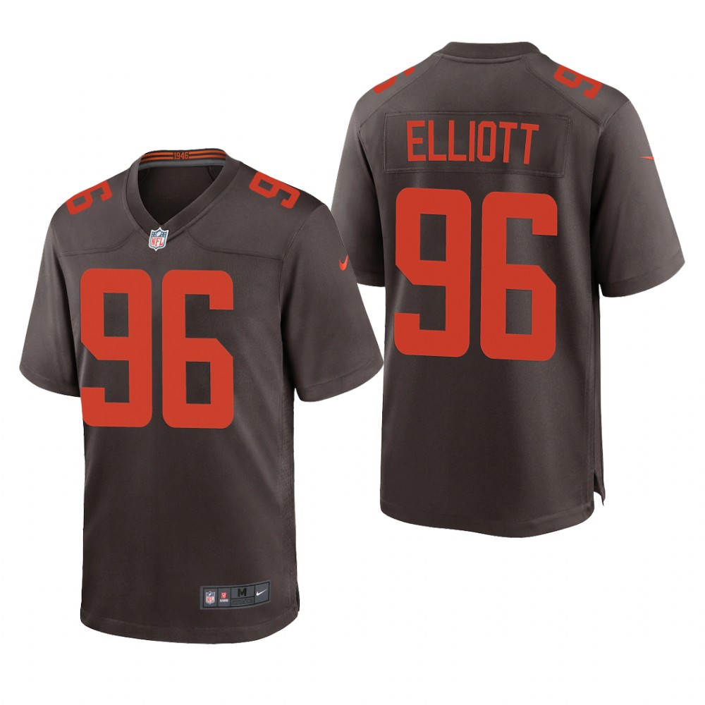 Cleveland Browns Jordan Elliott Brown Jersey Alternate Game - Men's