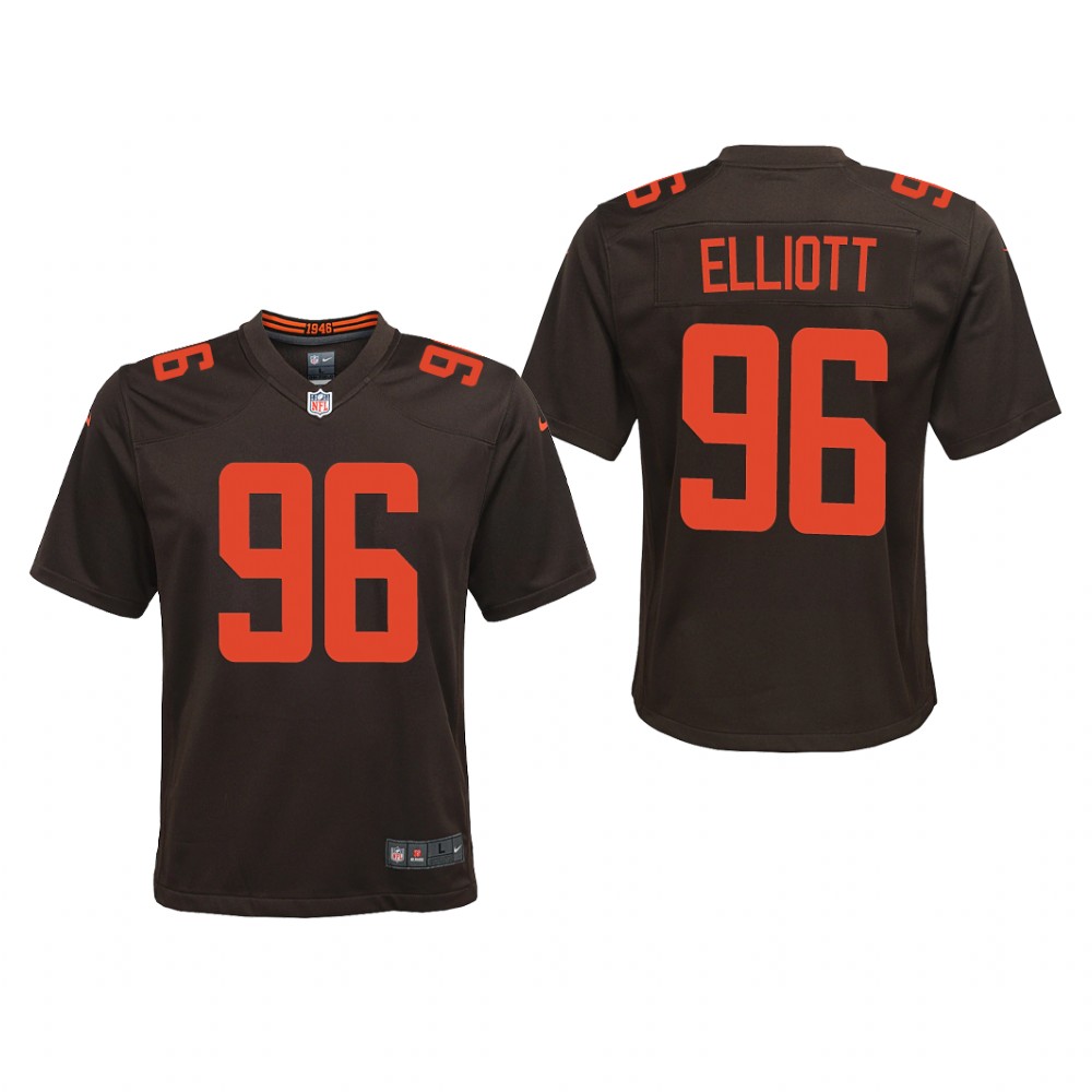 Cleveland Browns Jordan Elliott Brown Jersey Alternate Game - Youth