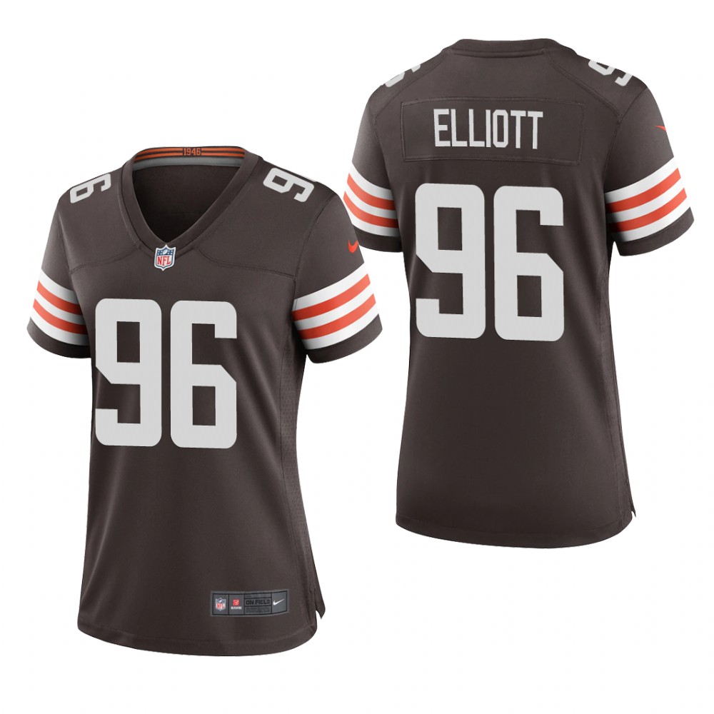 Cleveland Browns Jordan Elliott Brown Jersey Game - Women's