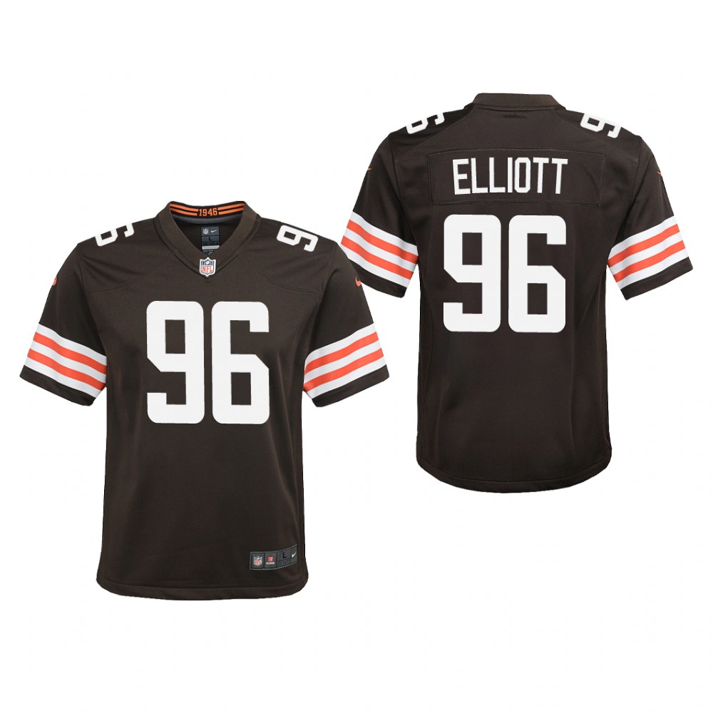 Cleveland Browns Jordan Elliott Brown Jersey Game - Youth