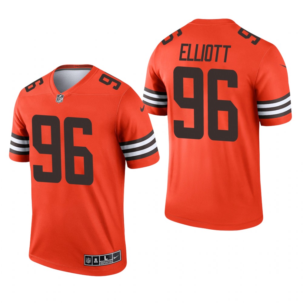 Cleveland Browns Jordan Elliott Orange Jersey Inverted Legend - Men's