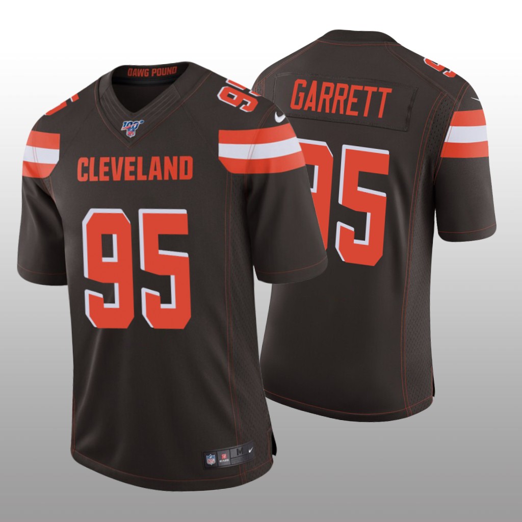 Cleveland Browns Myles Garrett Brown Vapor Limited Jersey 100th Season - Men's