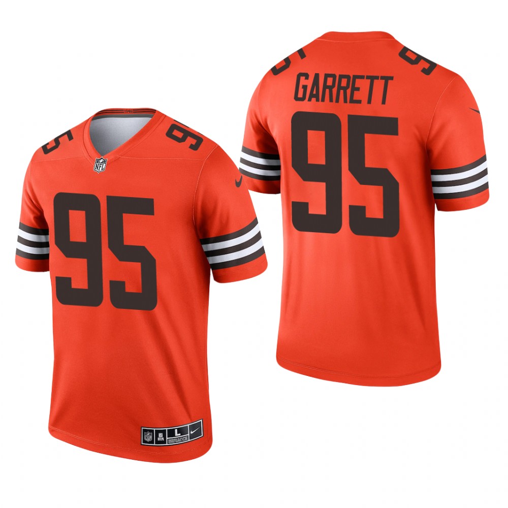 Cleveland Browns Myles Garrett Orange Jersey Inverted Legend - Men's