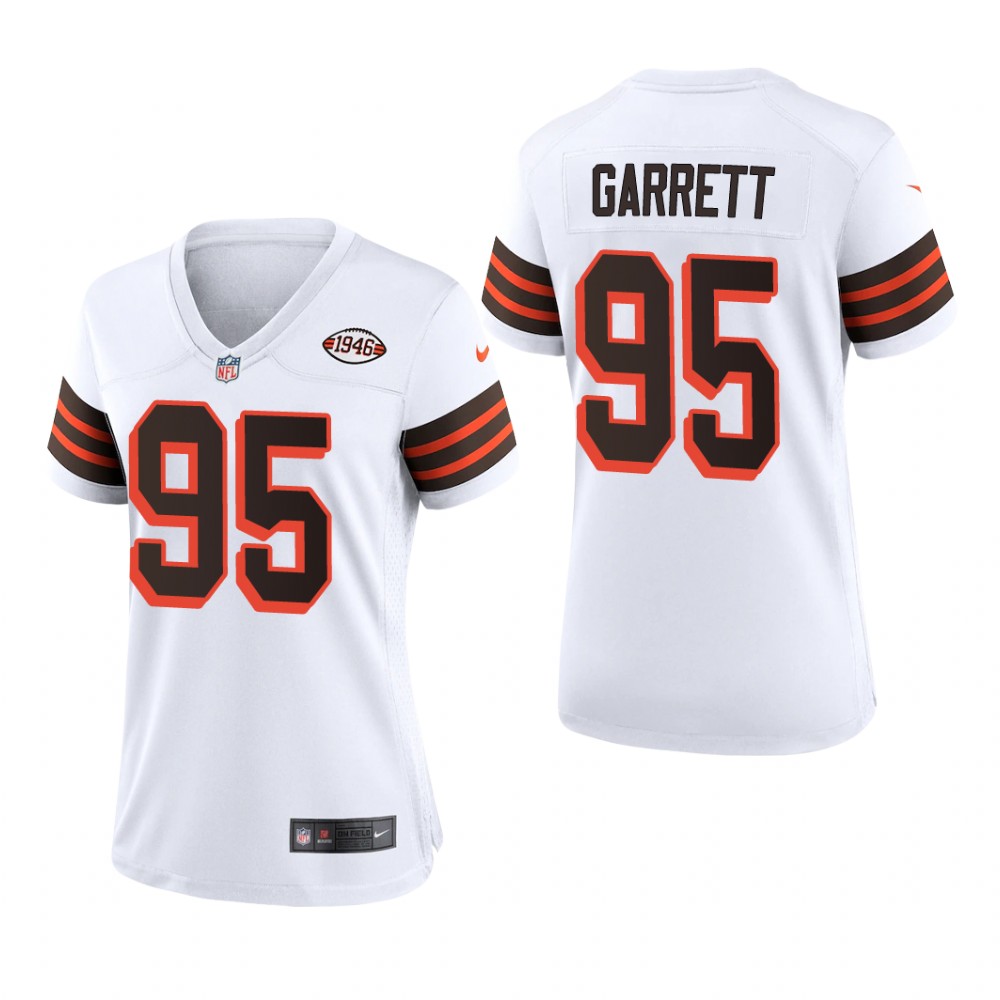 Cleveland Browns Myles Garrett White Jersey 1946 Collection - Women's