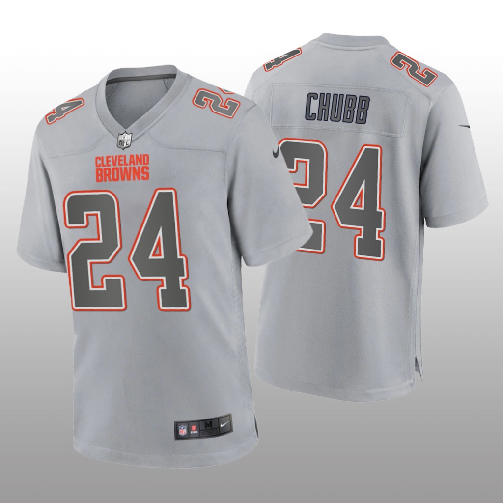 Cleveland Browns Nick Chubb Gray Jersey Atmosphere Fashion Game - Men's