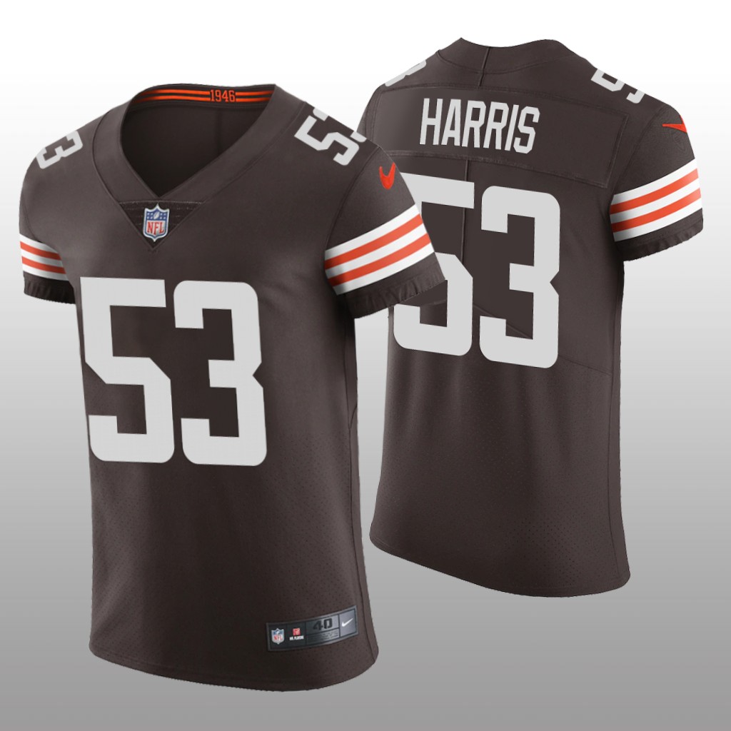 Cleveland Browns Nick Harris Brown Jersey Vapor Elite Men's