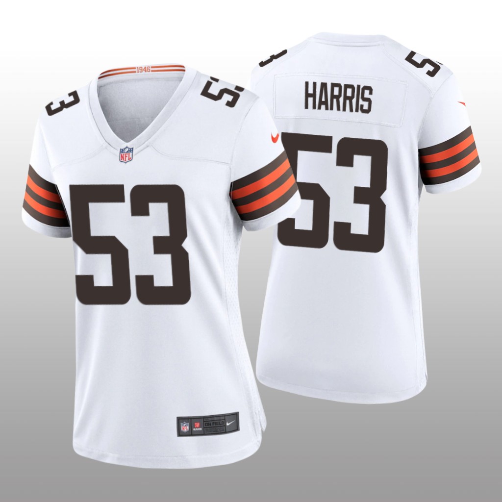 Cleveland Browns Nick Harris White Jersey Game - Women's