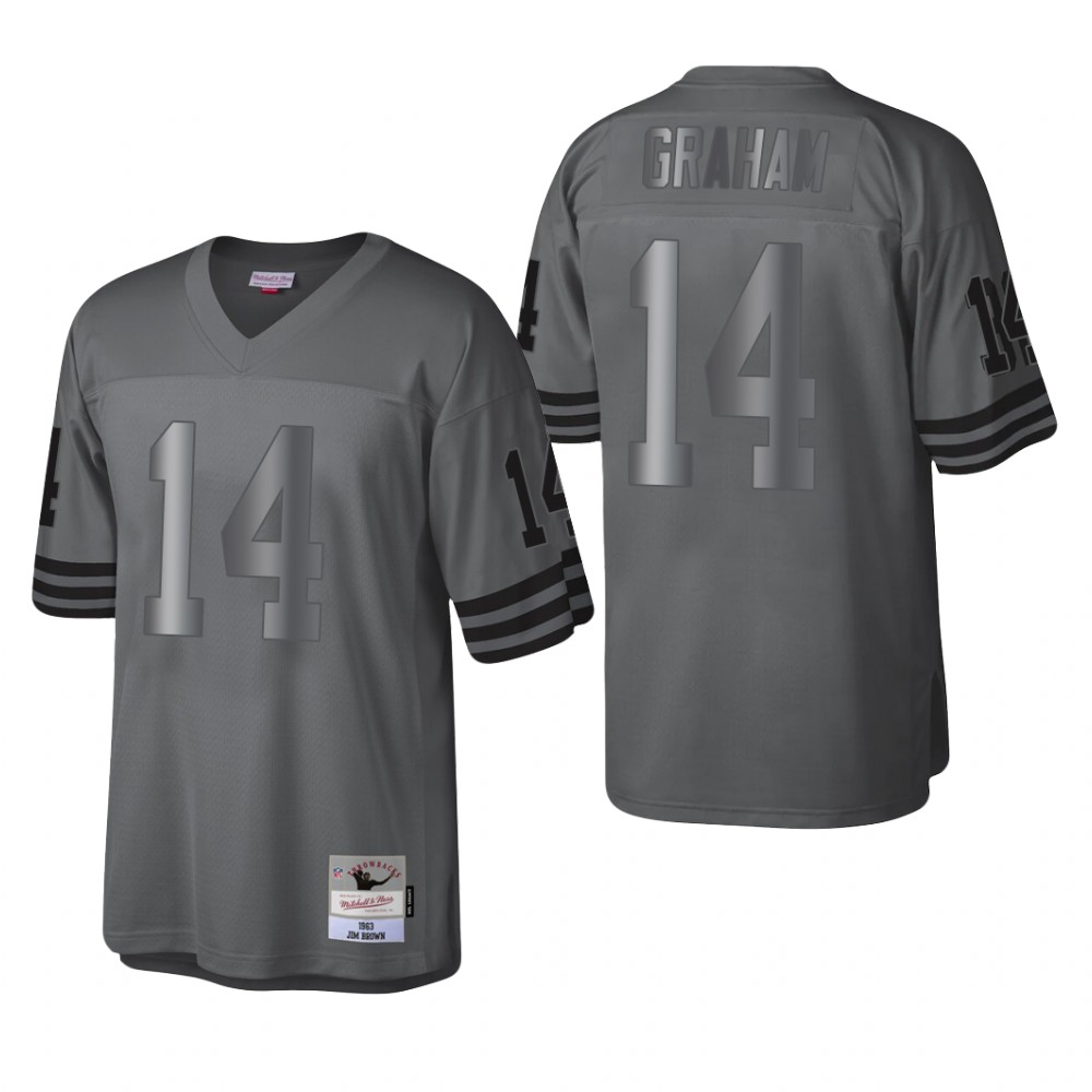 Cleveland Browns Otto Graham Charcoal Metal Legacy 1963 Throwback - Men's