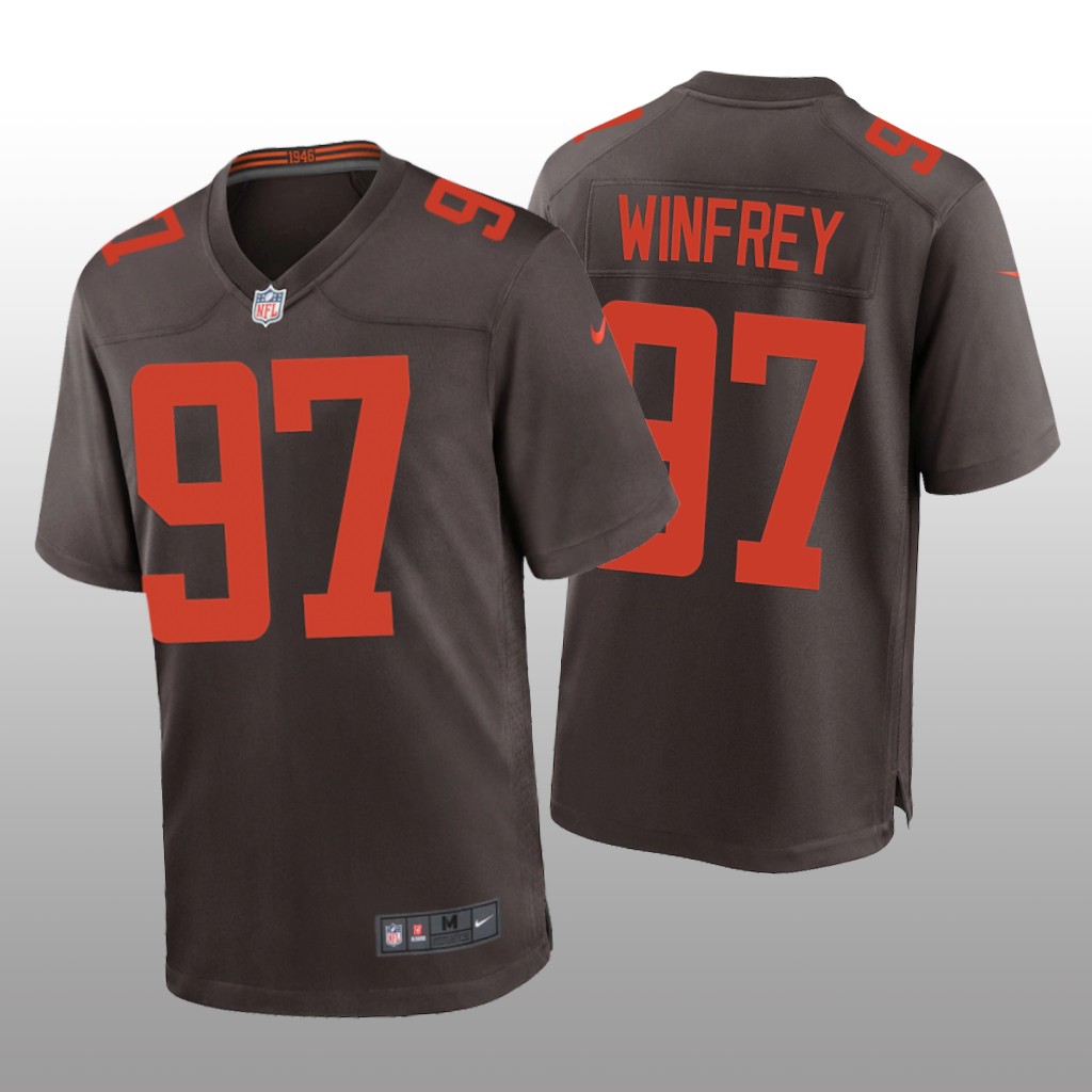 Cleveland Browns Perrion Winfrey Brown Jersey Alternate Game - Men's