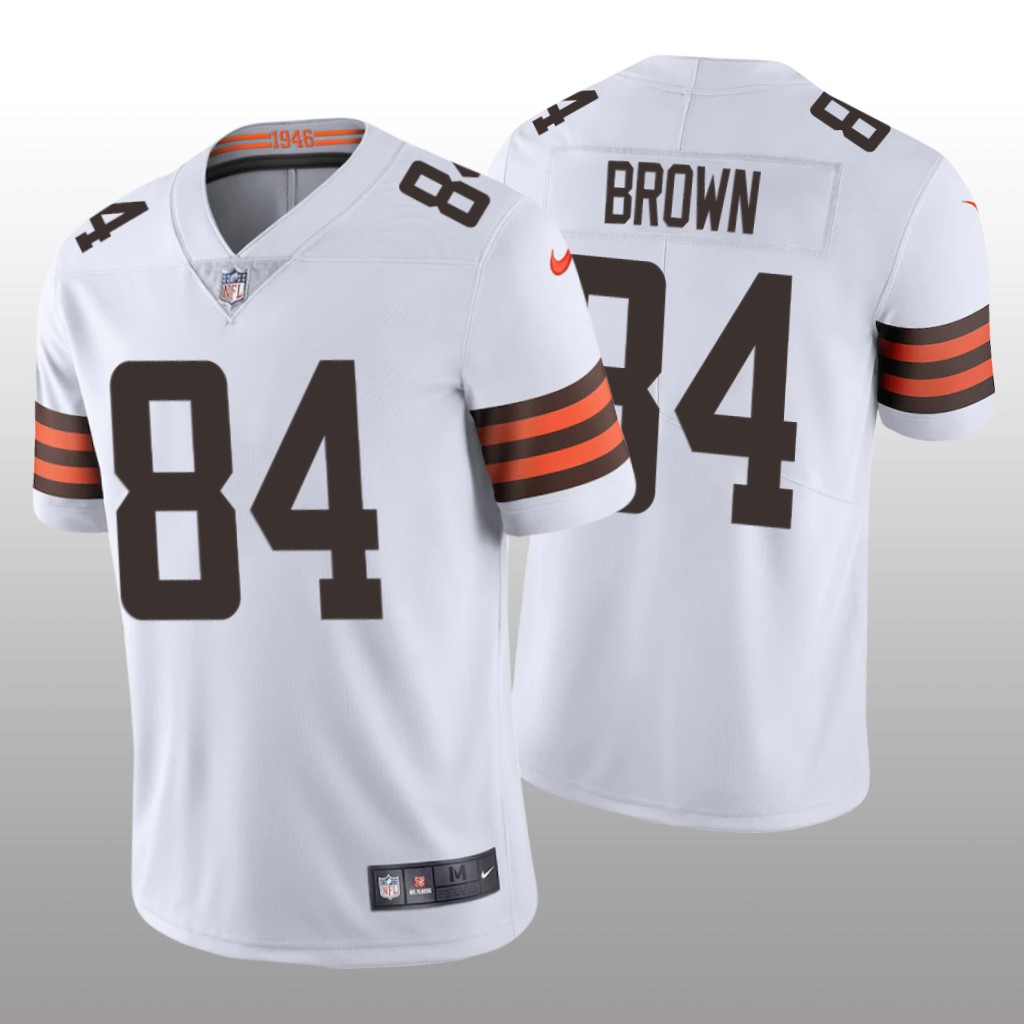 Cleveland Browns Pharaoh Brown White Jersey Vapor Limited - Men's