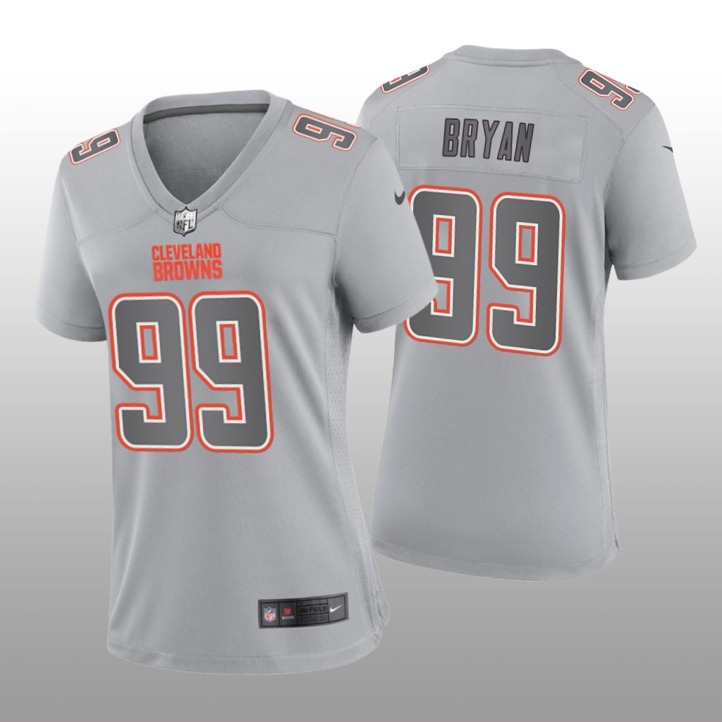 Cleveland Browns Taven Bryan Gray Jersey Atmosphere Fashion Game - Women's